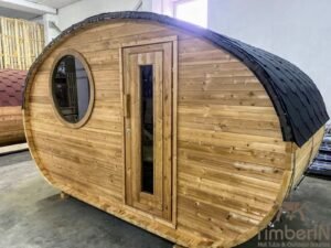 Sauna Da Esterno Ovale In Legno Hobbit (8)