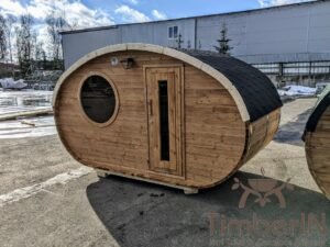 Sauna Da Esterno Ovale In Legno Hobbit (27)