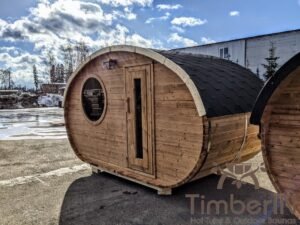 Sauna Da Esterno Ovale In Legno Hobbit (30)