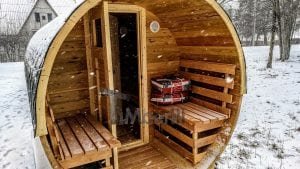 Sauna A Botte All'aperto Con Caminetto E Forno A Legna (18)