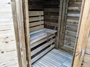 Sauna Igloo A Botte All'aperto Con Caminetto E Forno A Legna (22)