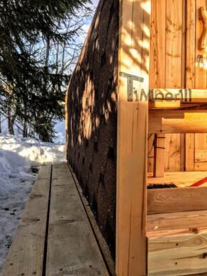 Outdoor Wooden Sauna Pod Igloo Model (18)