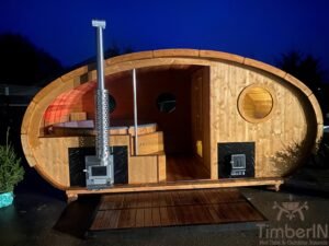 Sauna Ovale Per Esterni Con Vasca Idromassaggio Integrata (24)