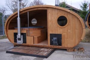 Sauna Ovale Per Esterni Con Vasca Idromassaggio Integrata (48)